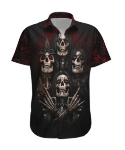 Chemise hawaïenne Crâne boy band reine