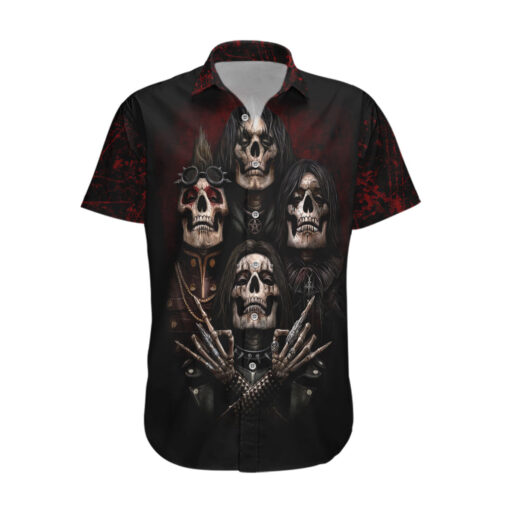 Chemise hawaïenne Crâne boy band reine