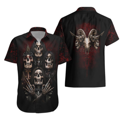 Chemise hawaïenne Crâne boy band reine – Image 3