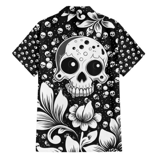 Chemise hawaïenne Crâne mignon amusant et floral