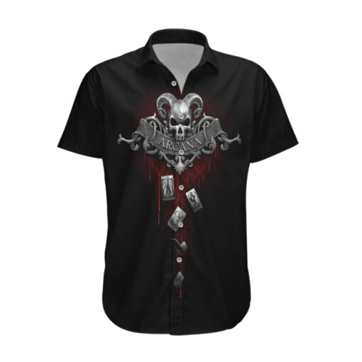 Chemise hawaïenne Crâne faucheur arcana