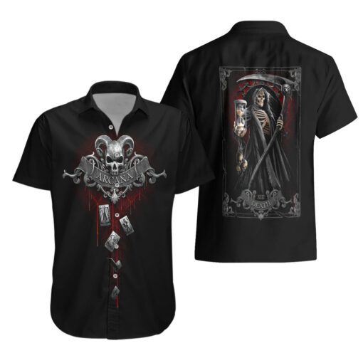 Chemise hawaïenne Crâne faucheur arcana – Image 3