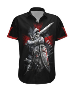 Chemise hawaïenne Crâne croisé