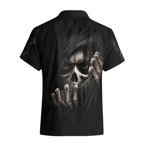 Chemise hawaïenne Crâne squelette maléfique à l’intérieur – Image 2
