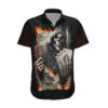 Chemise hawaïenne Crâne jeu d’argent mort feu