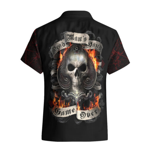 Chemise hawaïenne Crâne jeu d’argent mort feu – Image 2