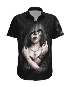 Chemise hawaïenne Crâne Fille Dia de los Muertos