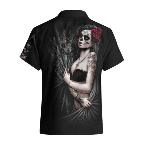 Chemise hawaïenne Crâne Fille Dia de los Muertos – Image 2