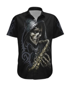 Chemise hawaïenne Crâne Musicien de la Mort