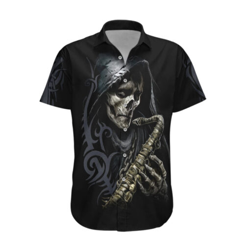 Chemise hawaïenne Crâne Musicien de la Mort