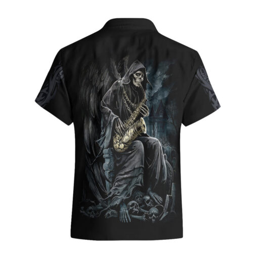 Chemise hawaïenne Crâne Musicien de la Mort – Image 2