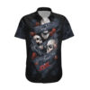 Chemise hawaïenne Crâne Pas Voir Mal Rose Rouge Jean