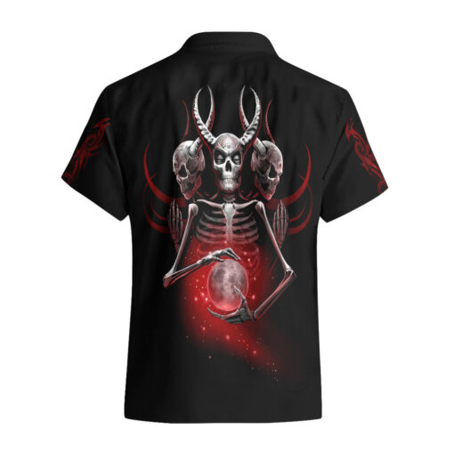 Chemise hawaïenne Crâne Prière Crâne – Image 2