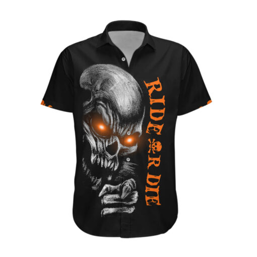Chemise hawaïenne Crâne Rouler Ou Mourir