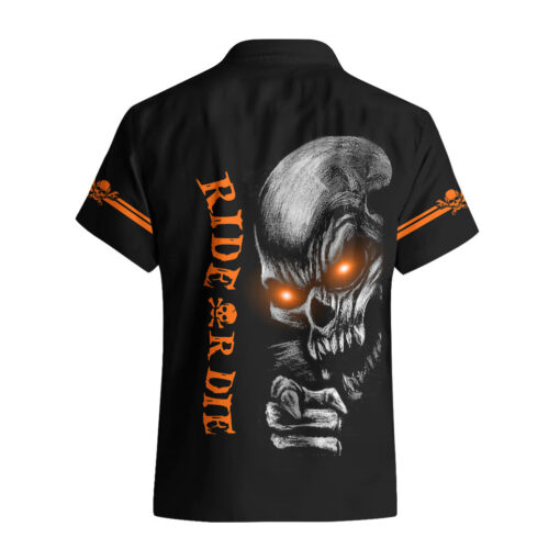 Chemise hawaïenne Crâne Rouler Ou Mourir – Image 2