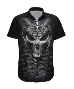 Chemise hawaïenne Crâne Squelette Intérieur