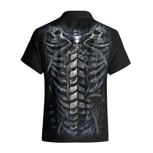 Chemise hawaïenne Crâne Squelette Intérieur – Image 2
