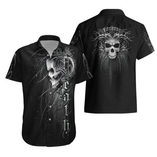 Chemise hawaïenne Crâne Mort Pour Toujours – Image 3