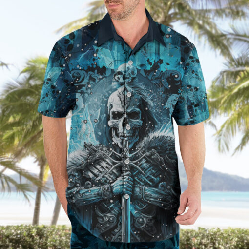 Chemise hawaïenne Crâne Réessaye Demain – Image 3