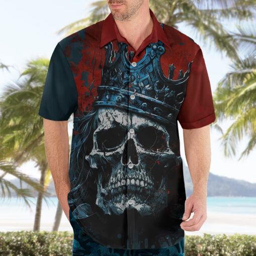 Chemise hawaïenne Crâne Roi Le moment est toujours bon pour faire ce qui est juste – Image 3
