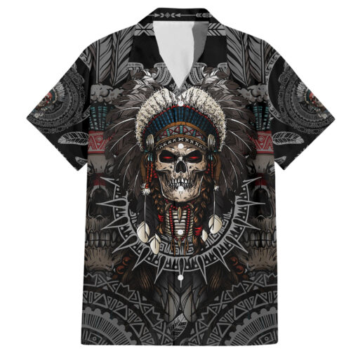 Chemise hawaïenne Crâne Guerrier Amérindien