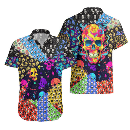 Chemise hawaïenne Crâne Motif Coloré Mix – Image 3