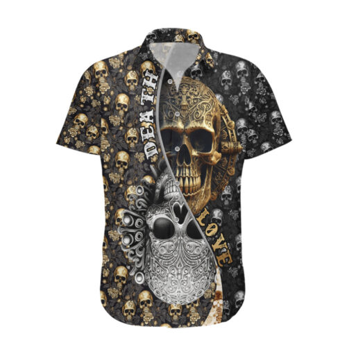 Chemise hawaïenne Crâne Motif Amour et Mort