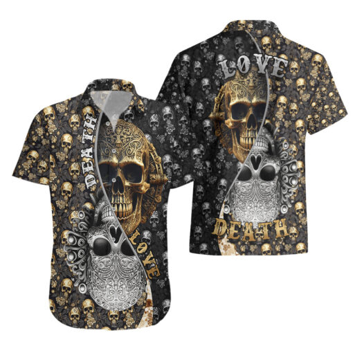 Chemise hawaïenne Crâne Motif Amour et Mort – Image 3