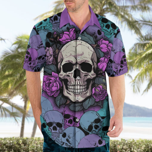 Chemise hawaïenne Crâne Motif Tu n’es pas difficile à aimer – Image 3