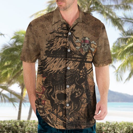 Chemise hawaïenne Crâne Pirate Style Vintage Vengeance – Image 3