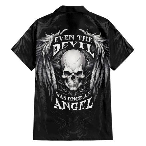 Chemise hawaïenne Crâne et ailes Même le diable fut un ange – Image 2