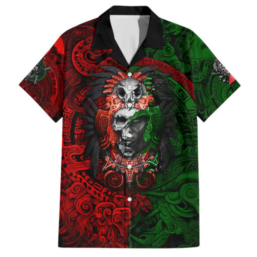 Chemise hawaïenne Crânes Guerriers Aztèques