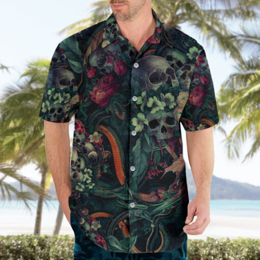 Chemise hawaïenne Crânes et Serpents – Image 3