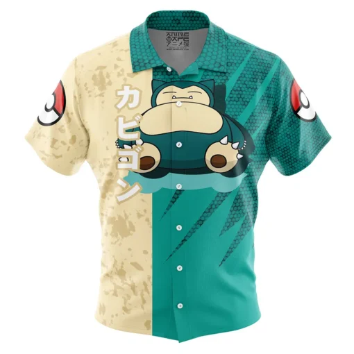 Chemise hawaïenne Attaque Ronflex Pokémon
