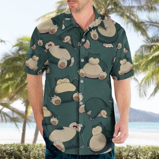 Chemise hawaïenne Snorlax Motif Style – Image 3