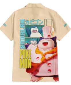 Chemise hawaïenne Snorlax Pokémon Anime V2