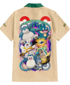 Chemise hawaïenne Snorlax Pokémon Anime V3