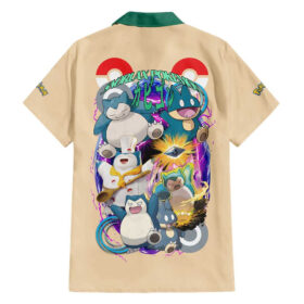 Chemise hawaïenne Snorlax Pokémon Anime V3