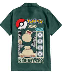 Chemise hawaïenne Snorlax Pokémon Streetwear Anime