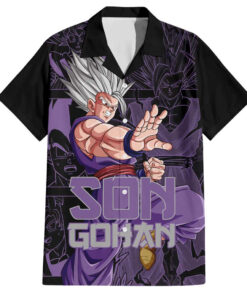 Chemise hawaïenne Son Gohan Dragon Ball Motif Anime Mix Manga