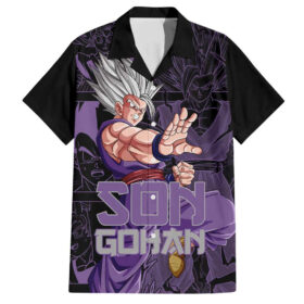 Chemise hawaïenne Son Gohan Dragon Ball Motif Anime Mix Manga