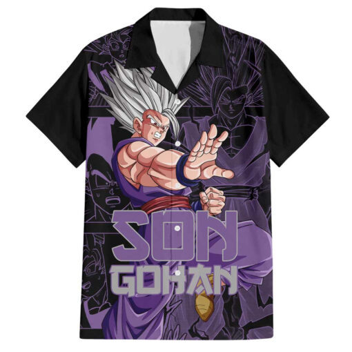 Chemise hawaïenne Son Gohan Dragon Ball Motif Anime Mix Manga