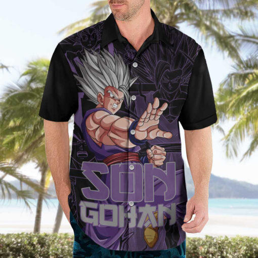 Chemise hawaïenne Son Gohan Dragon Ball Motif Anime Mix Manga – Image 3