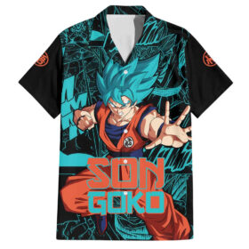 Chemise hawaïenne Son Goku Dragon Ball Anime Mix Manga
