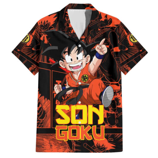 Chemise hawaïenne Son Goku Dragon Ball Motif Anime Mix Manga