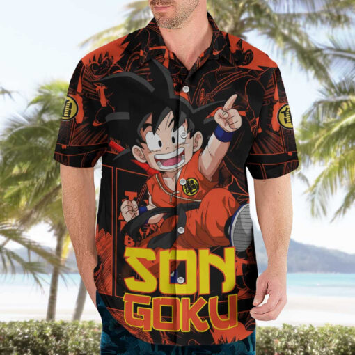 Chemise hawaïenne Son Goku Dragon Ball Motif Anime Mix Manga – Image 3
