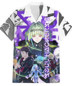 Chemise hawaïenne Soul Hackers 2 Persona Anime Mix Polygon Cyber