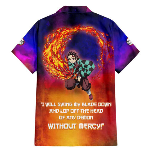 Chemise hawaïenne Samouraï de l’Espace Tanjiro Demon Slayer Anime Mix Abstrait – Image 2