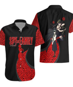 Chemise hawaïenne Spy x Family Princesse des Épines Roses Rouges