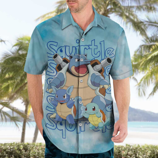Chemise hawaïenne Squirtle Pokémon Anime – Image 3